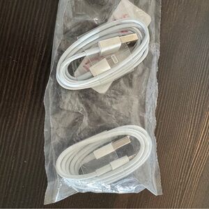 Set of 2 New Apple Lightning to USB Cables